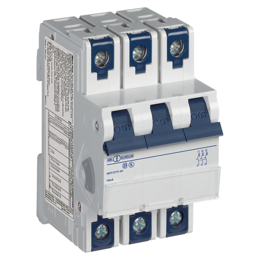 Altech 3C40UM UL 508 MiniMolded Case Circuit Breaker, CTrip, 3 Pole, 40A Current Rating