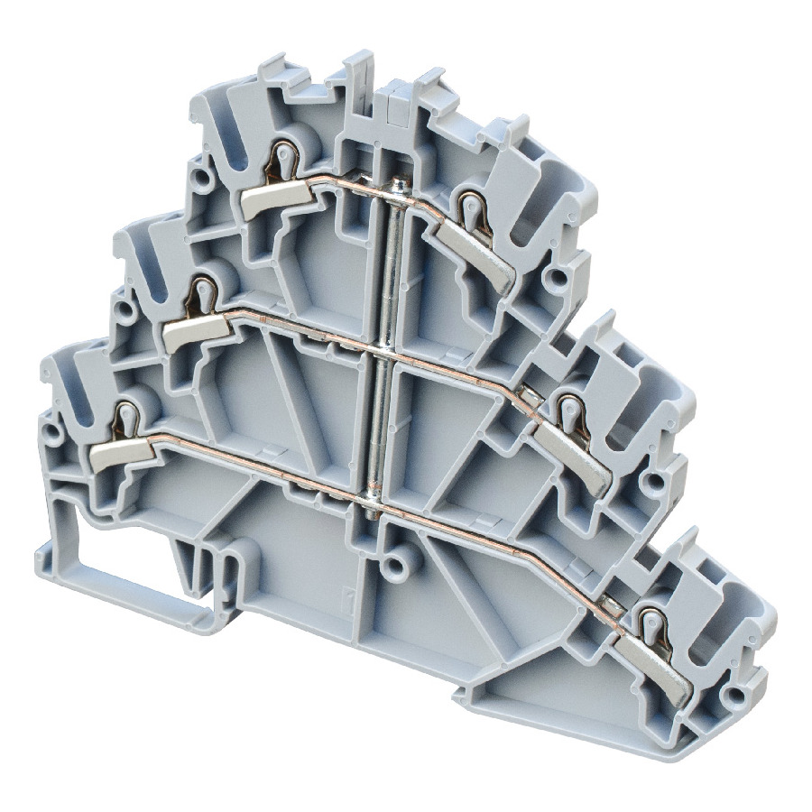 Altech CP3L2.5(I.S) DIN Terminal Block, PushIn, Triple Level, 20A