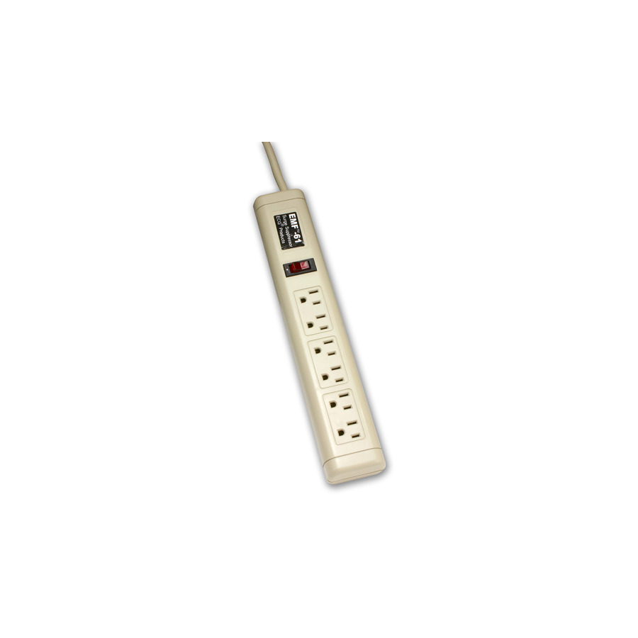 NTE Electronics EMF-61 Surge Protector 6-outlet 90 Degree Rotated Single Mode Sure Protection 6-foot Cord