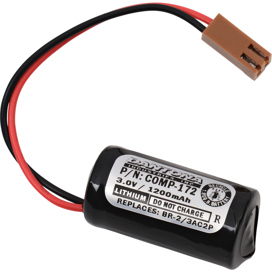 Dantona COMP-172 PLC Battery, 3V, 1200 mAh capacity, Lithium for GE Fanuc 9030 Series