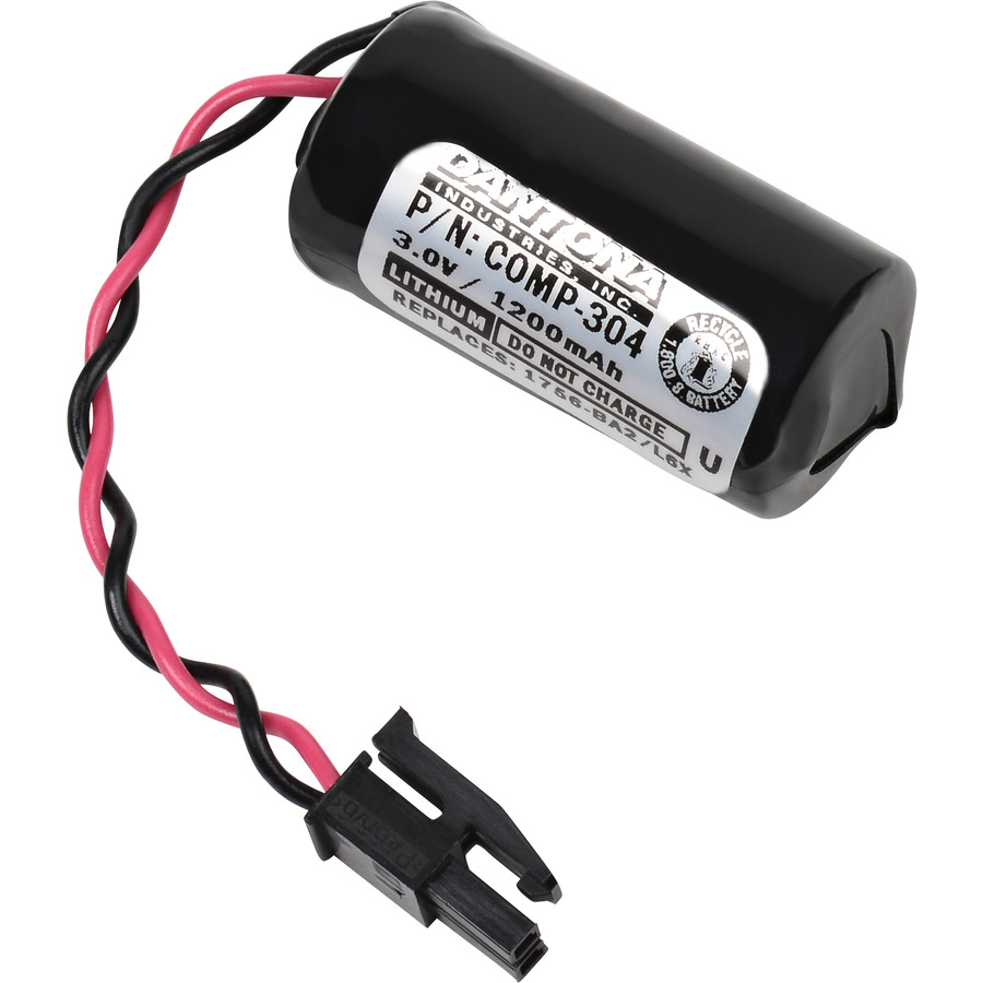 Dantona COMP-304 PLC Battery, 3V, 1200 mAh capacity, Lithium for Allen Bradley 1756-BA2