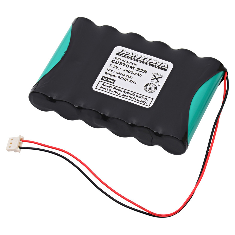 Dantona CUSTOM-228 Alarm Panel Battery, 7.2V, 3800 mAh capacity, Ni-Mh for Honeywell - LYNXRCHKIT-SHA Lynx