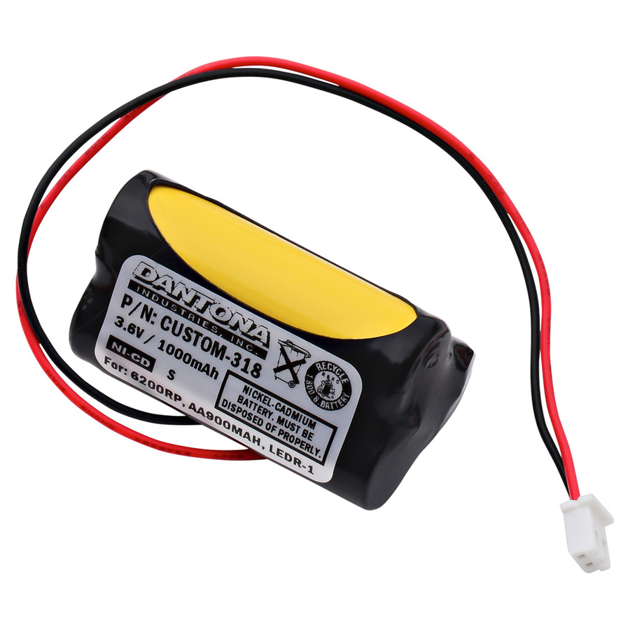 Dantona CUSTOM-318 Emergency Light Battery, 3.6V, 1000 mAh capacity, Nickel