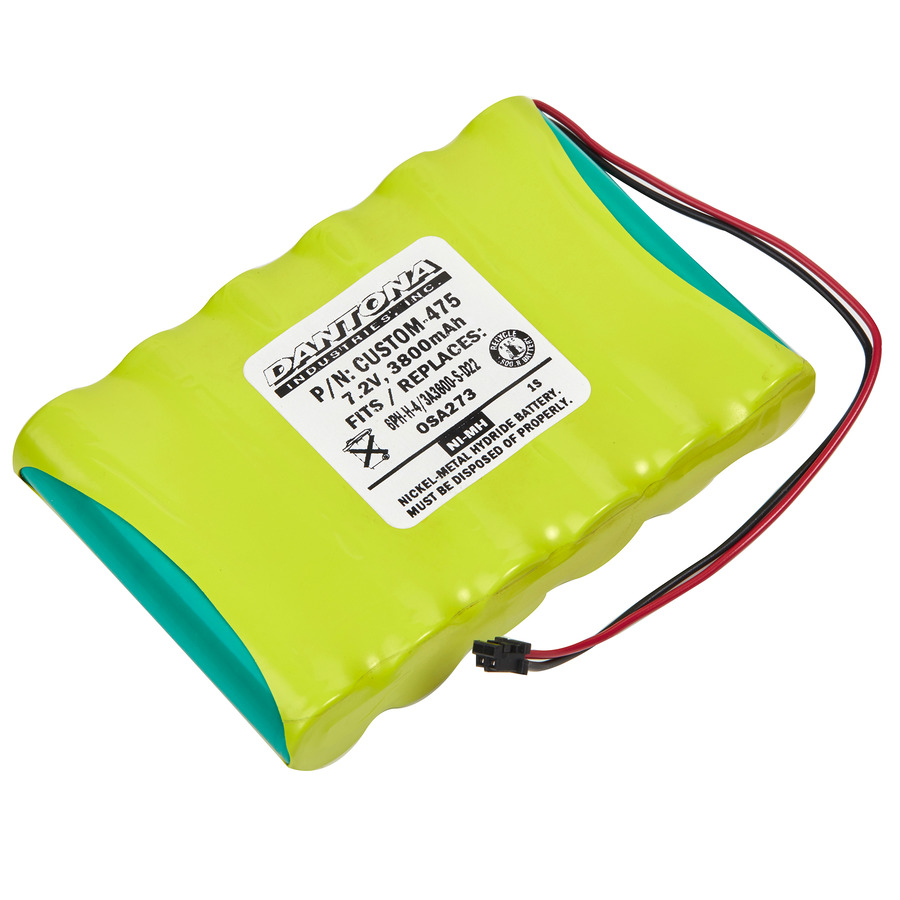 Dantona CUSTOM-475 Alarm Panel Battery, 7.2V, 3800 mAh capacity, Ni-Mh for DSC - SCW9057