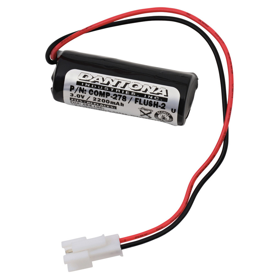 Dantona FLUSH-2 PLC Battery, 3V, 2400 mAh capacity, Lithium for Toto TH559EDV410R