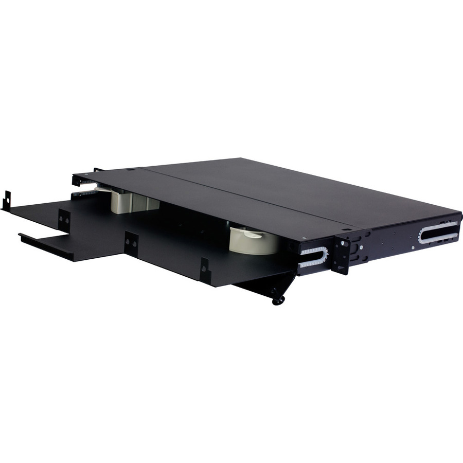 Quest Technology NFO-4503 Enclosure, Fiber Optic Rack Mount, 1U, 3 Strips, 72 Fibers Max