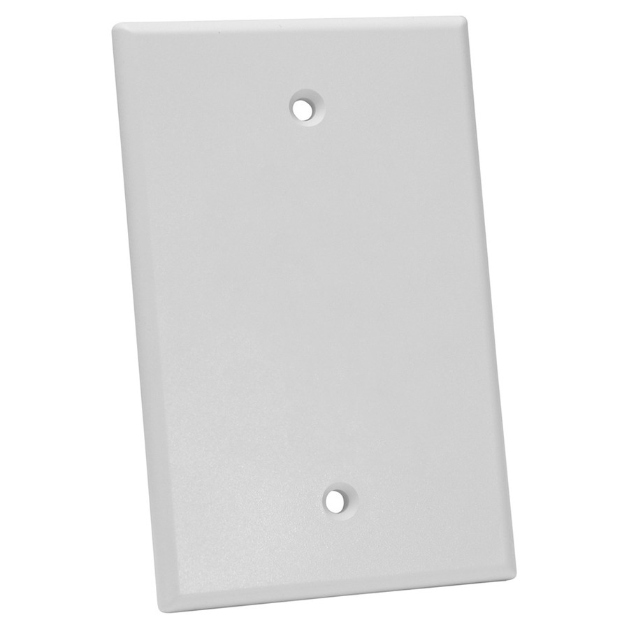 Quest Technology NFP5008 Keystone Wall Plate, Oversized, SingleGang, Blank, White JensenTools