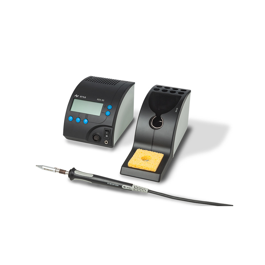 Kurtz Ersa 1RDS800000A67 RDS 80 Digital Solder Station w/Iron, Tip & Holder, Resistronic Control
