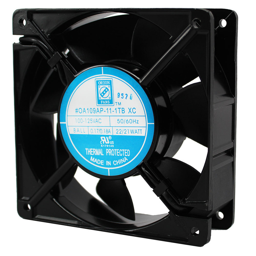 Orion Fans OA109AP-11-1TBXC AC Fan, 115V/22W, 131CFM, 120x120x38mm, OA109-XC Series