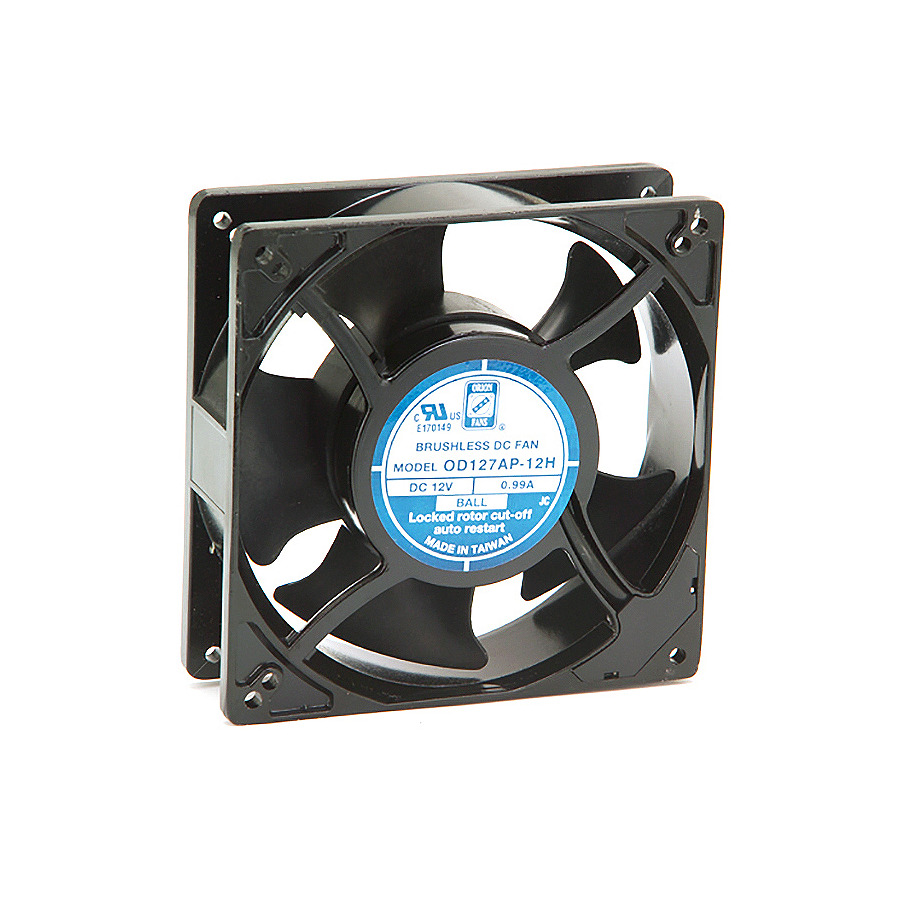 Orion Fans OD127-24HB DC Fan, 24V, 144CFM, 127x127x38mm, OD127 Series