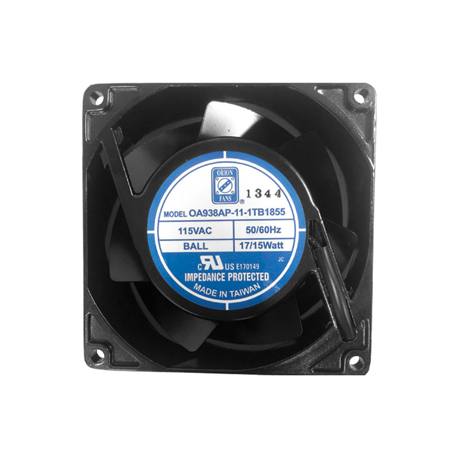 Orion Fans OA938AP-11-1TB1855 AC Fan, 115V/15W, 55CFM, 92x92x38mm, OA938AP-METAL Series