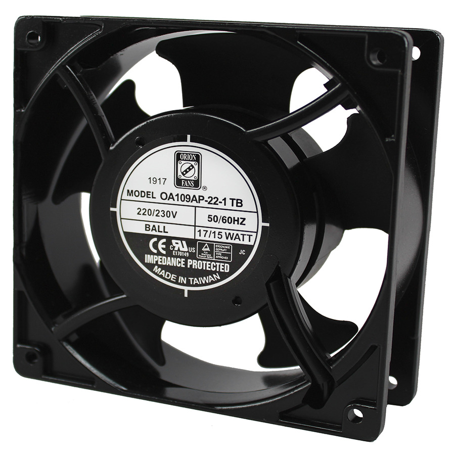 Orion Fans OA109AP-22-1TB AC Fan, 230V/15W, 104CFM, 120x120x38mm, OA109AP Series