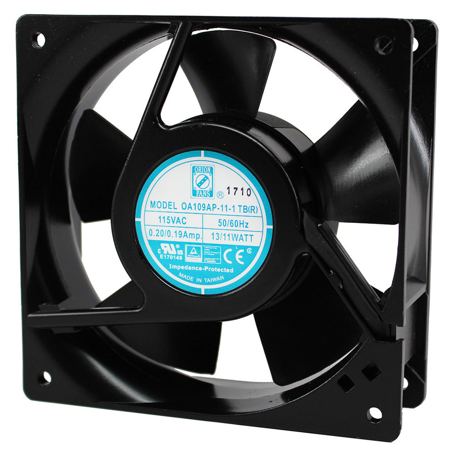 Orion Fans OA109AP-11-1TBR AC Fan, 115V/15W, 99CFM, 120x120x38mm, OA109AP-AIOS Series