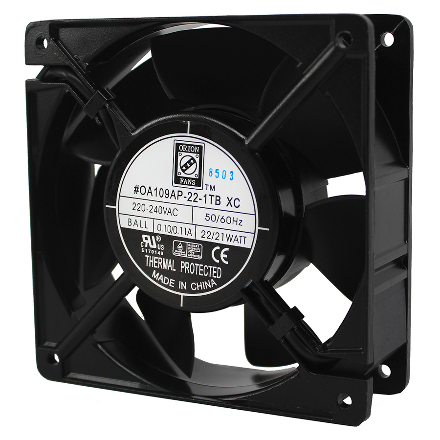 Orion Fans OA109AP-22-1TBXC AC Fan, 230V/22W, 131CFM, 120x120x38mm, OA109-XC Series