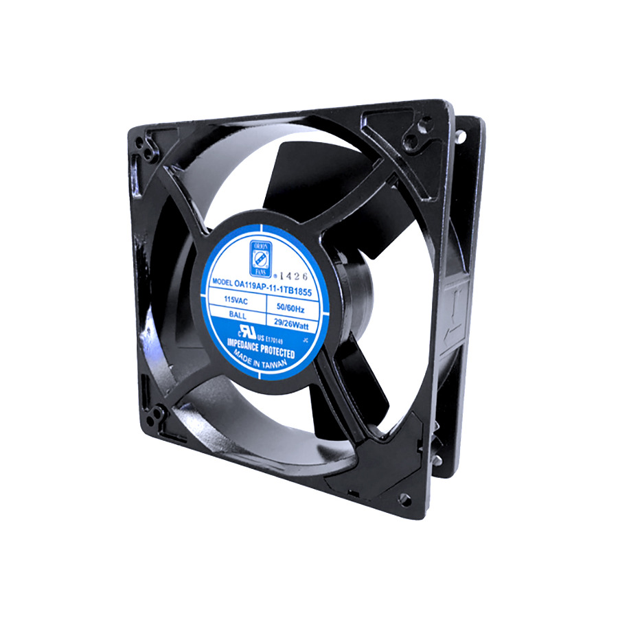 Orion Fans OA119AP-11-1WB1855 AC Fan, 115V/26W, 128CFM, 127x127x38mm, OA119AP-METAL Series