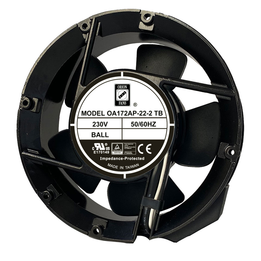 Orion Fans OA172AP-22-2TB AC Fan, 230V/20W, 170CFM, 172x172x51mm, OA172AP Series