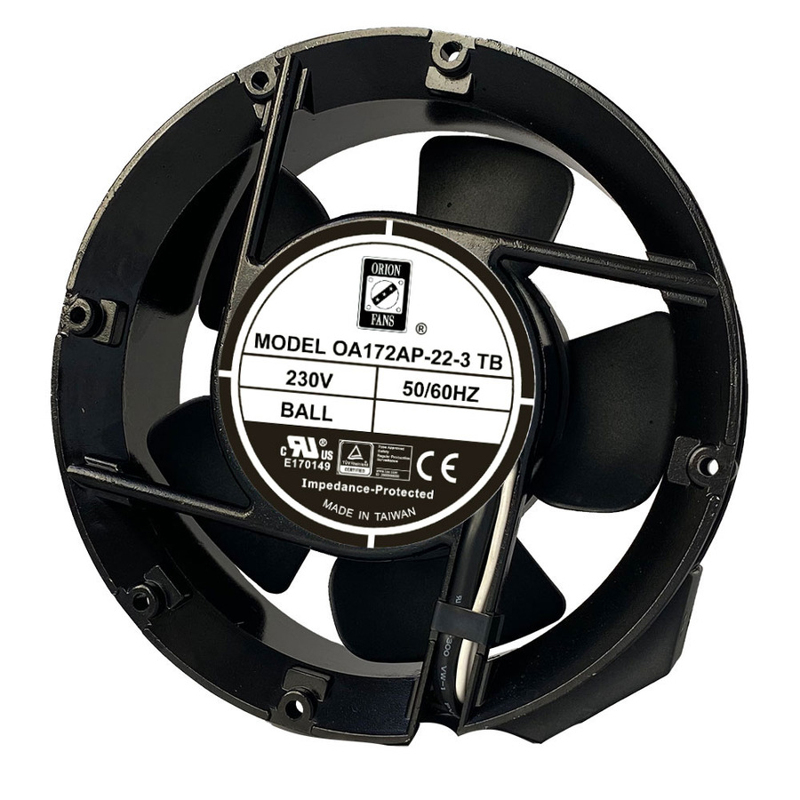 Orion Fans OA172AP-22-3TB AC Fan, 230V/16W, 135CFM, 172x172x51mm, OA172AP Series