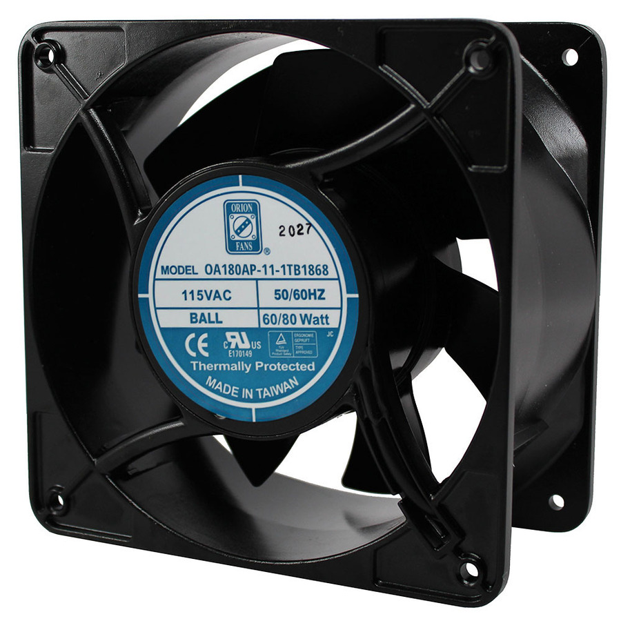 Orion Fans OA180AP-11-1TB1868 AC Fan, 115V/80W, 380CFM, 176x176x89mm, OA180AP-IP68 Series