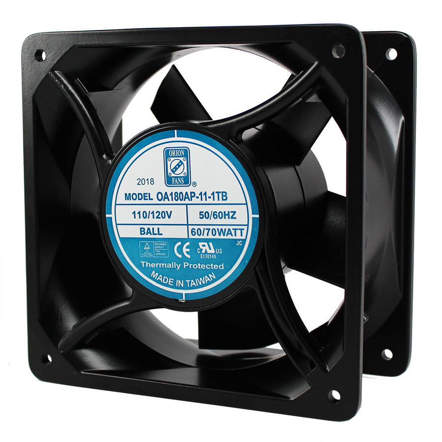 Orion Fans OA180AP-11-1TB AC Fan, 115V/70W, 409CFM, 180x180x89mm, OA180AP Series