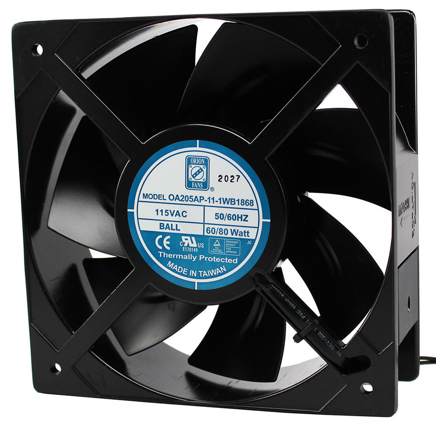 Orion Fans OA205AP-11-1WB1868 AC Fan, 115V/80W, 590CFM, 205x205x72mm, OA205AP-IP68 Series