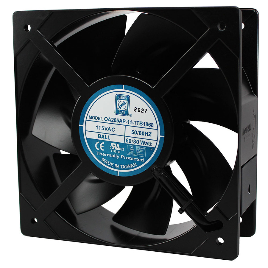 Orion Fans OA205AP-11-1TB1868 AC Fan, 115V/80W, 590CFM, 205x205x72mm, OA205AP-IP68 Series