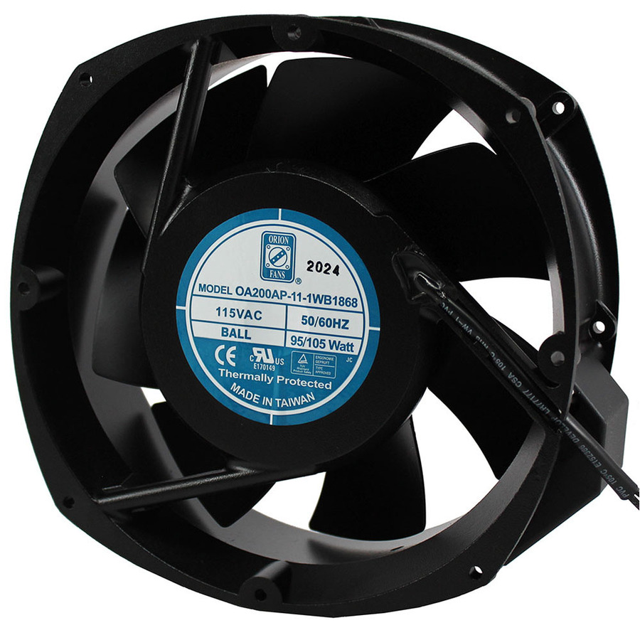 Orion Fans OA200AP-11-1WB1868 AC Fan, 115V/105W, 485CFM, 220x220x70mm, OA200AP-IP68 Series