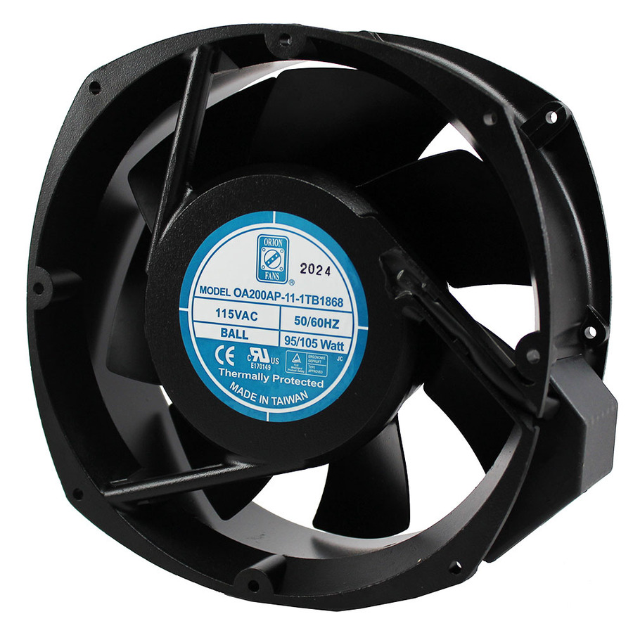 Orion Fans OA200AP-11-1TB1868 AC Fan, 115V/105W, 485CFM, 220x220x70mm, OA200AP-IP68 Series