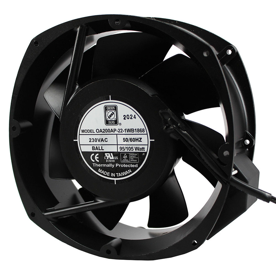 Orion Fans OA200AP-22-1WB1868 AC Fan, 230V/105W, 485CFM, 220x220x70mm, OA200AP-IP68 Series