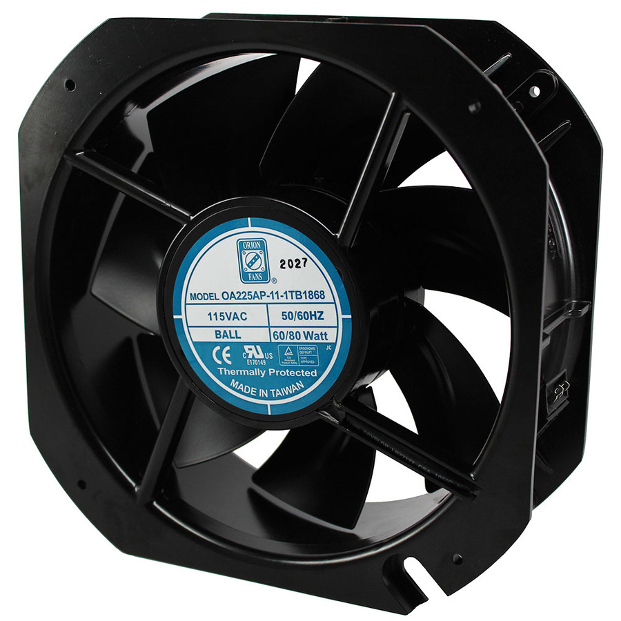 Orion Fans OA225AP-11-1TB1868 AC Fan, 115V/80W, 620CFM, 225x240x80mm, OA225AP-IP68 Series