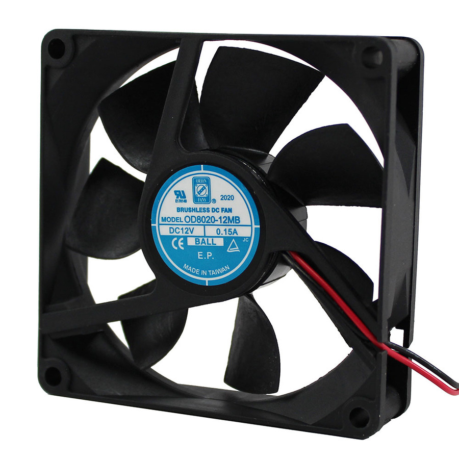 Orion Fans OD8020-12MB DC Fan, 12V, 32CFM, 80x80x20mm, OD8020 Series