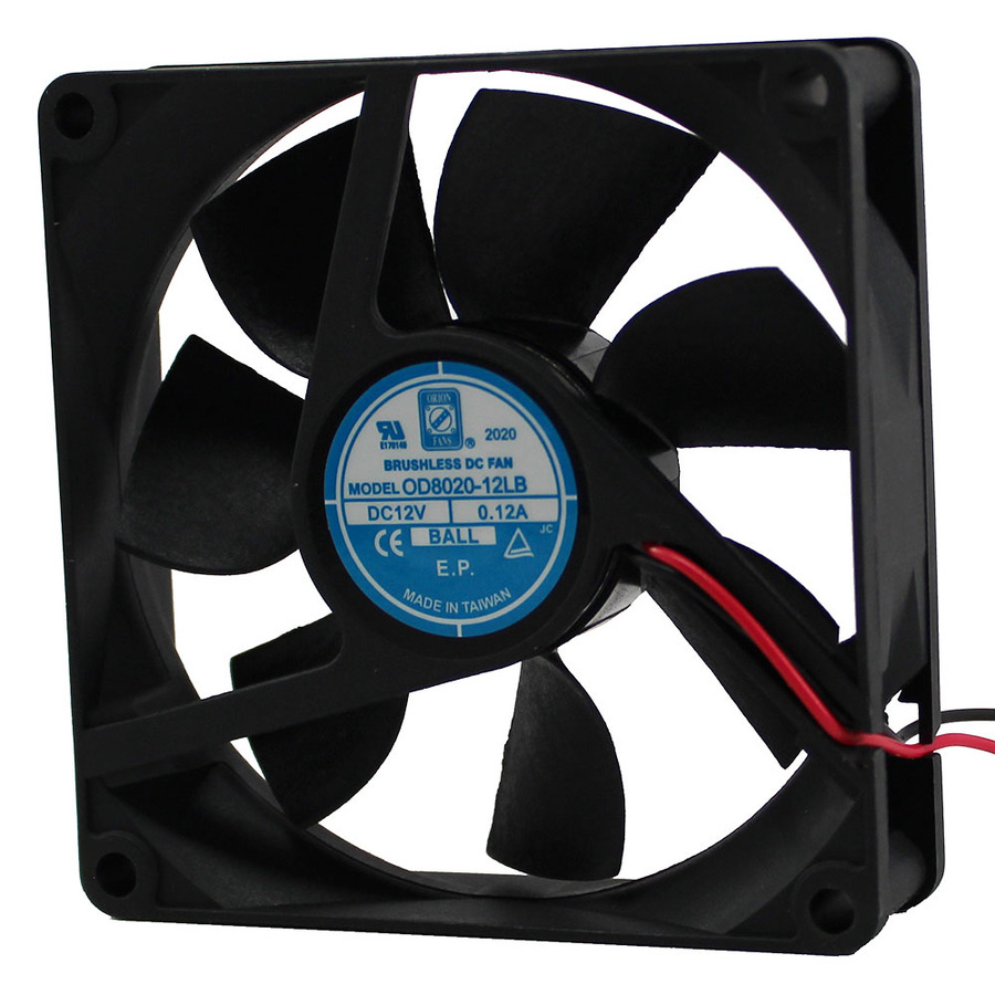 Orion Fans OD8020-12LB DC Fan, 12V, 27CFM, 80x80x20mm, OD8020 Series