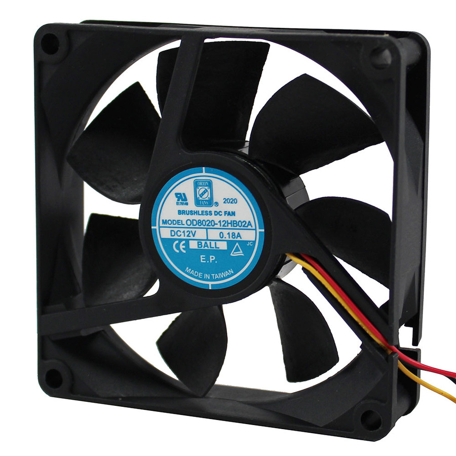 Orion Fans OD8020-12HB02A DC Fan, 12V, 40CFM, 80x80x20mm, OD8020 Series