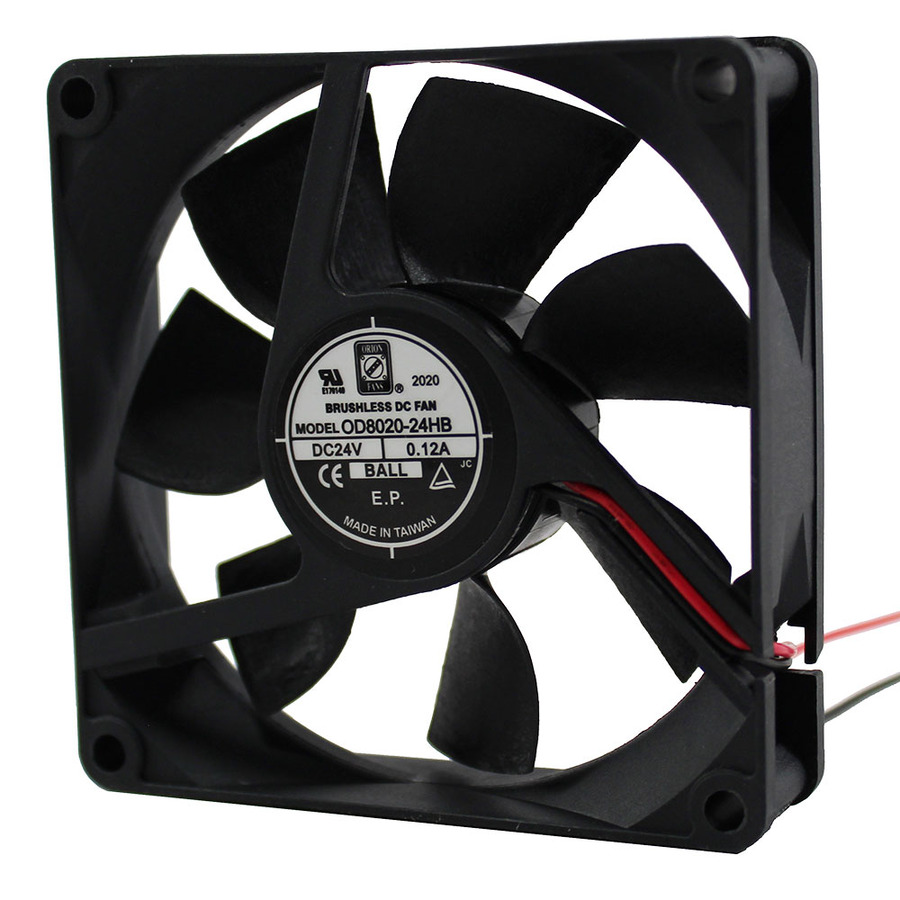 Orion Fans OD8020-24HB DC Fan, 24V, 40CFM, 80x80x20mm, OD8020 Series