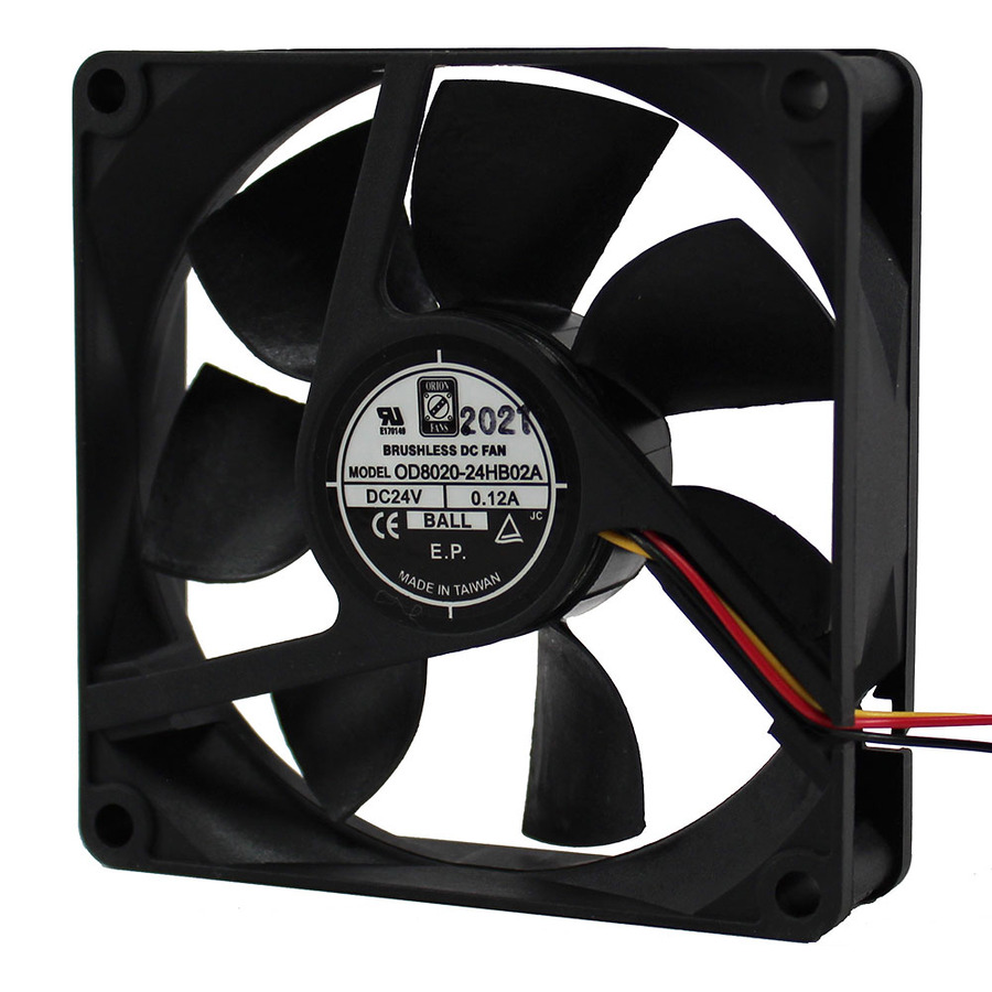 Orion Fans OD8020-24HB02A DC Fan, 24V, 40CFM, 80x80x20mm, OD8020 Series