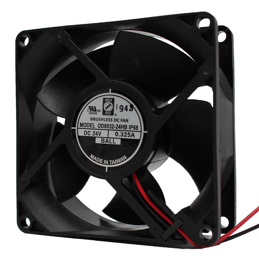 Orion Fans OD8032-12HHBIP68 DC Fan, 12V, 83CFM, 80x80x32mm, OD8032-IP68 Series