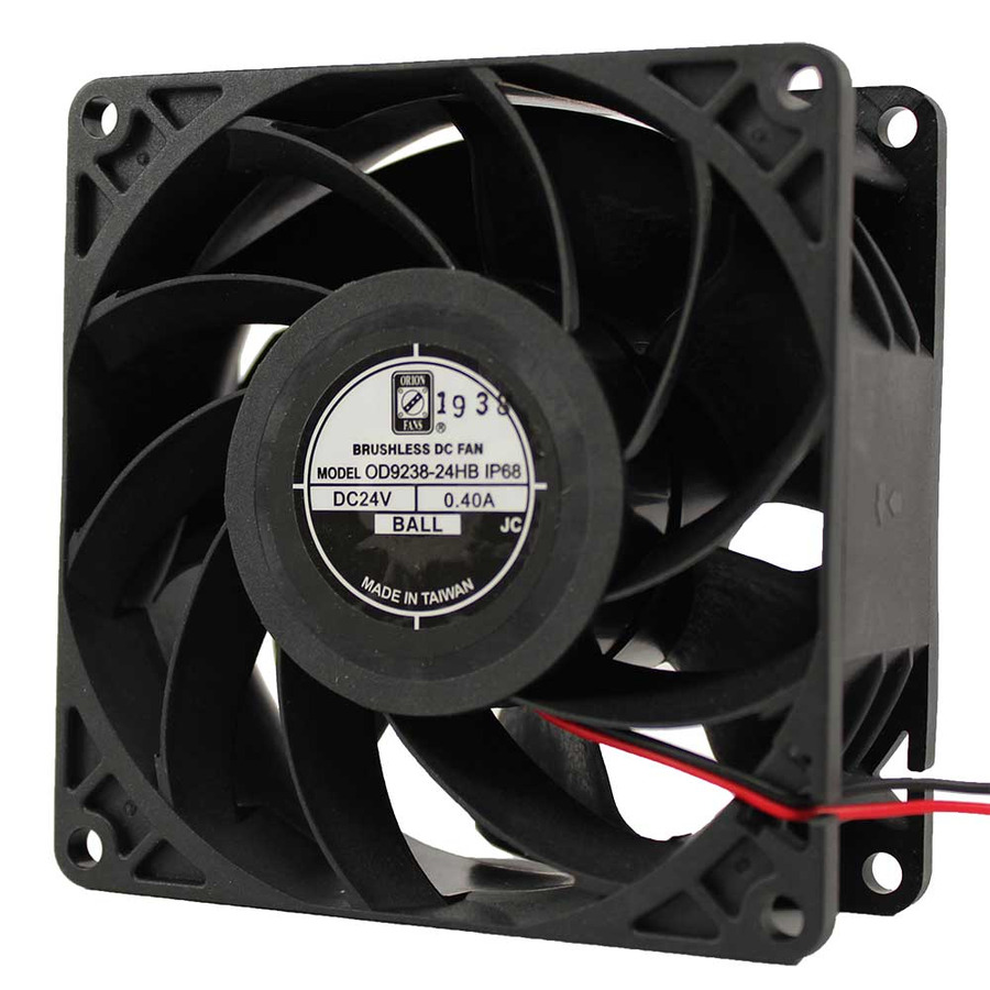 Orion Fans OD9238-24HHBIP68 DC Fan, 24V, 110CFM, 92x92x38mm, OD9238-IP68 Series