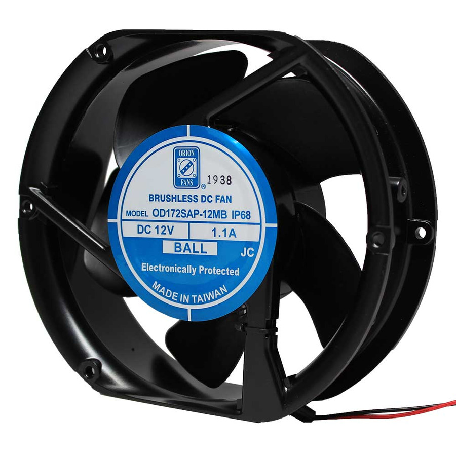 Orion Fans OD172SAP-24HHBIP68 DC Fan, 24V, 300CFM, 172x150x51mm, OD172SAP-IP68 Series