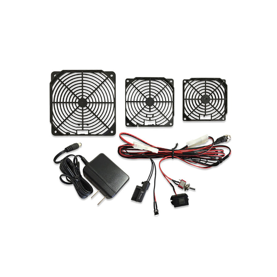 Orion Fans AFM-KIT Air-Flow Kit w/Switch, Guards, 10' Wire Assembly, Black, AFM Series