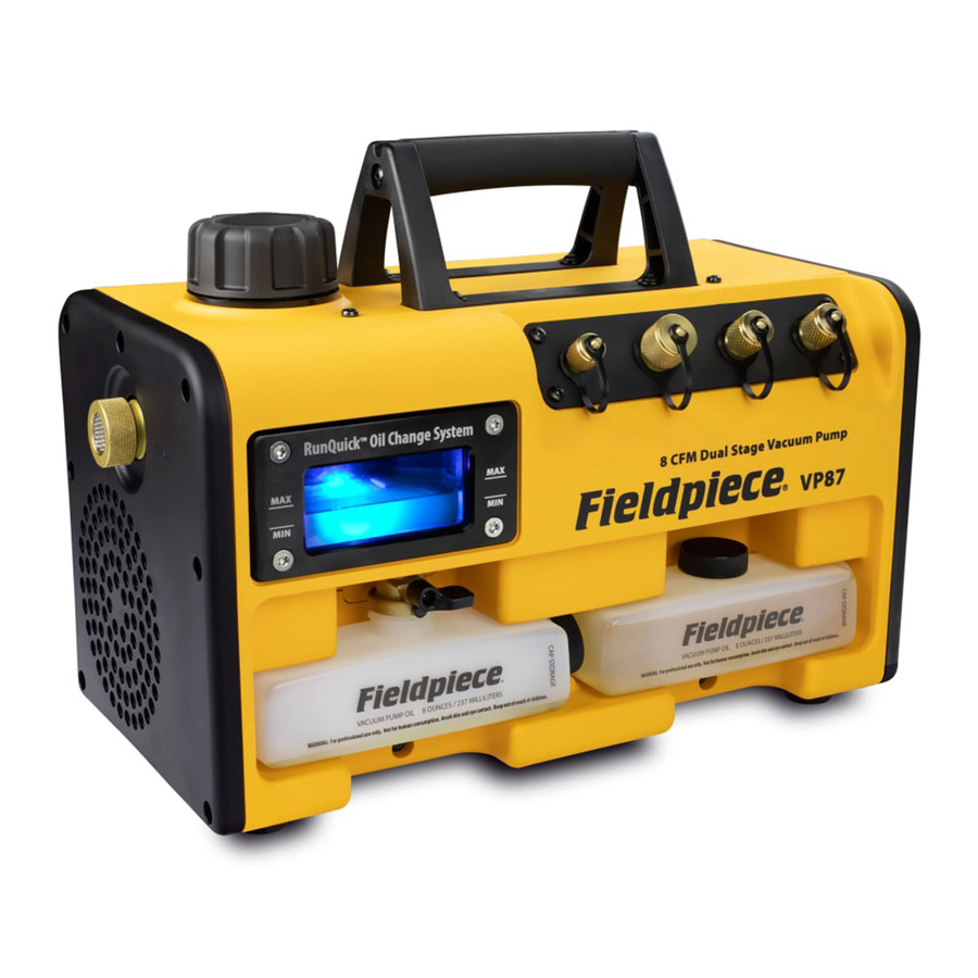 TestEquity: Fieldpiece VP87 Vacuum Pump, Run Quick, 8 CFM