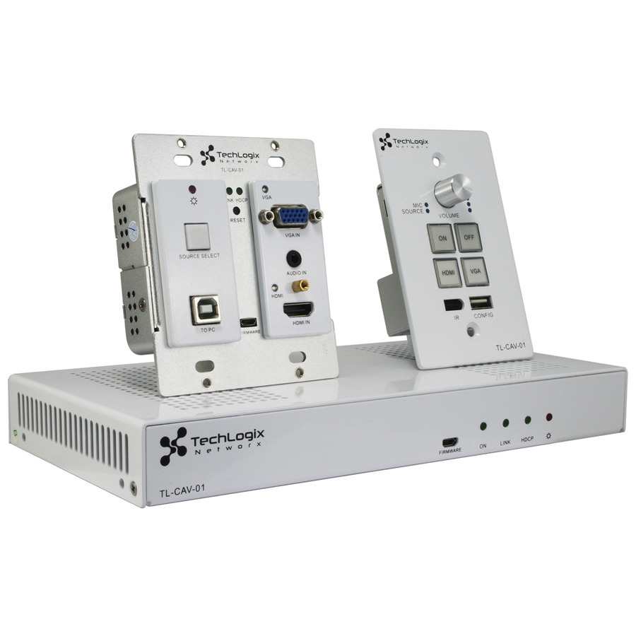 TechLogix Networx TL-CAV-01-HDV AV System, All-In-One Meeting/Classroom, 1 HDMI & 1 VGA Input