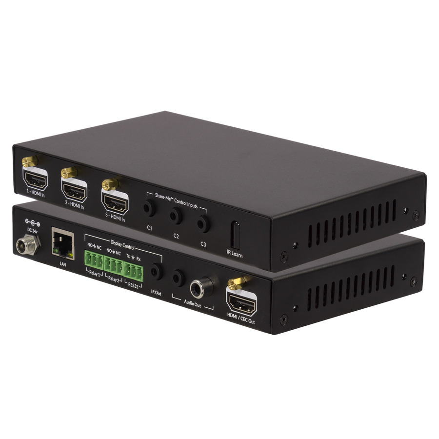 TechLogix Networx TL-SM3C-HD Share-Me Under-Table Switcher & Receiver With 3 HDMI Inputs