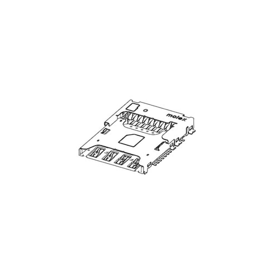 Molex 104168-1616 Memory Card Connectors Msd/Msim Combo2.28H 8P8P Lg For Adapter