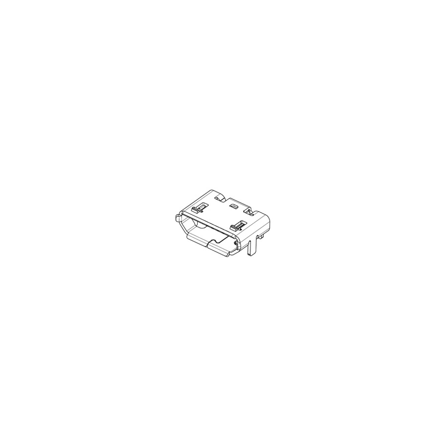 Molex 105017-0001 USB Connectors Micro USB B Receptacle, Bttm Mnt Smt Th Tabs