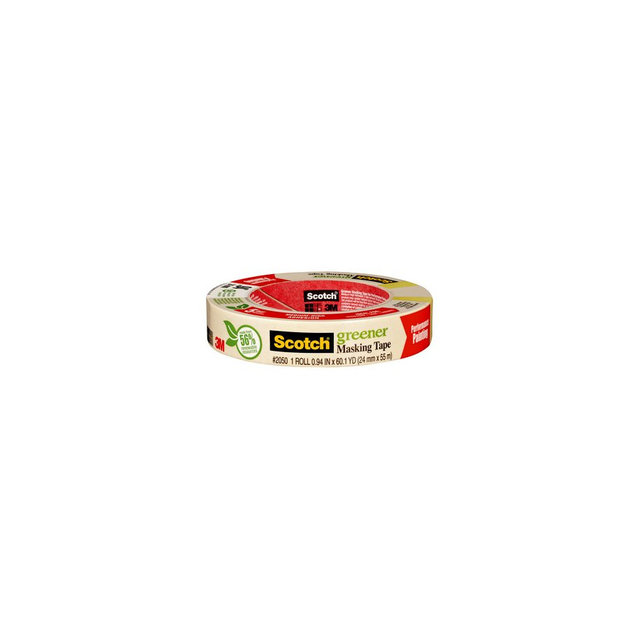 3M 7000047953 Scotch Green Masking Tape, 24mm x 55M