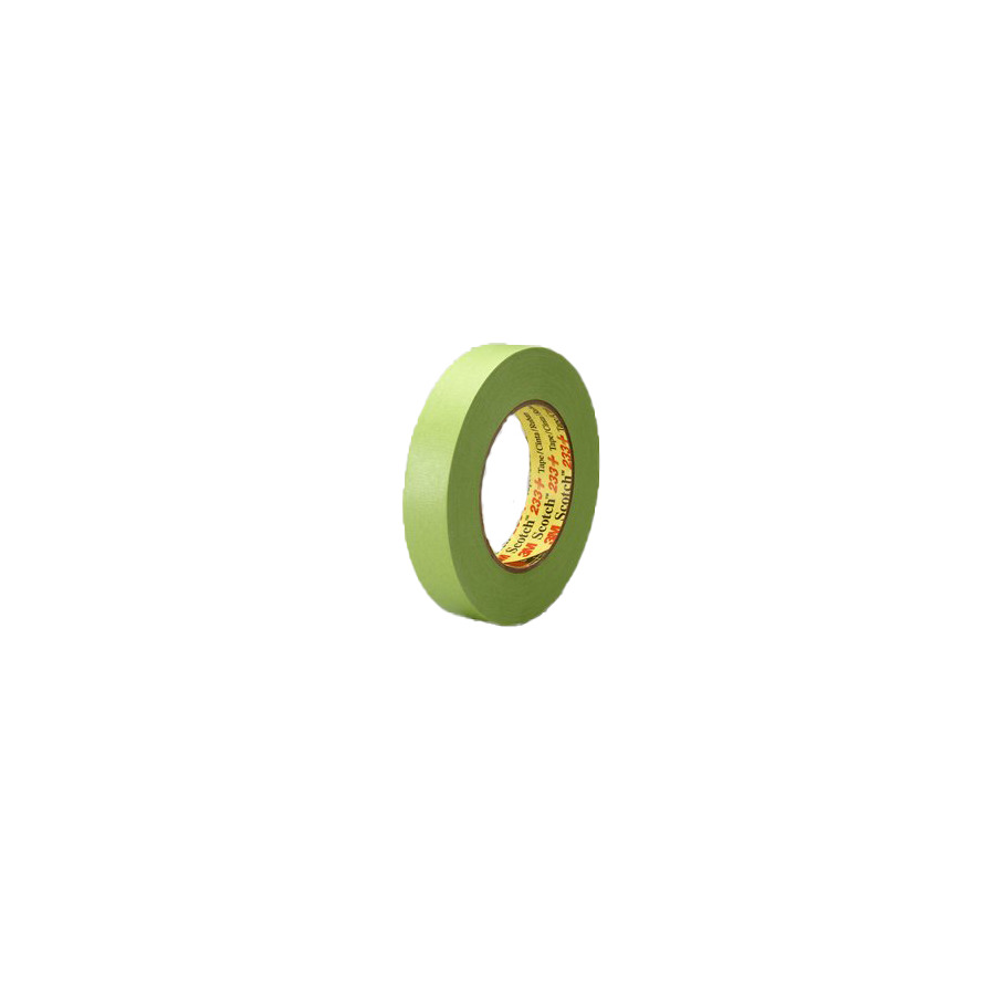 3M 7000123778 Masking Tape, 233 Plus, Scotch Performance, Green, 3mm x 55m, 12 Rolls/Case