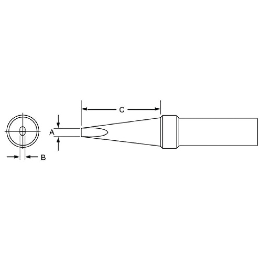 Weller PTC8 Soldering Tip, Phillips Blade Screwdriver, 0.125" x 0.62" x 800, PT Series