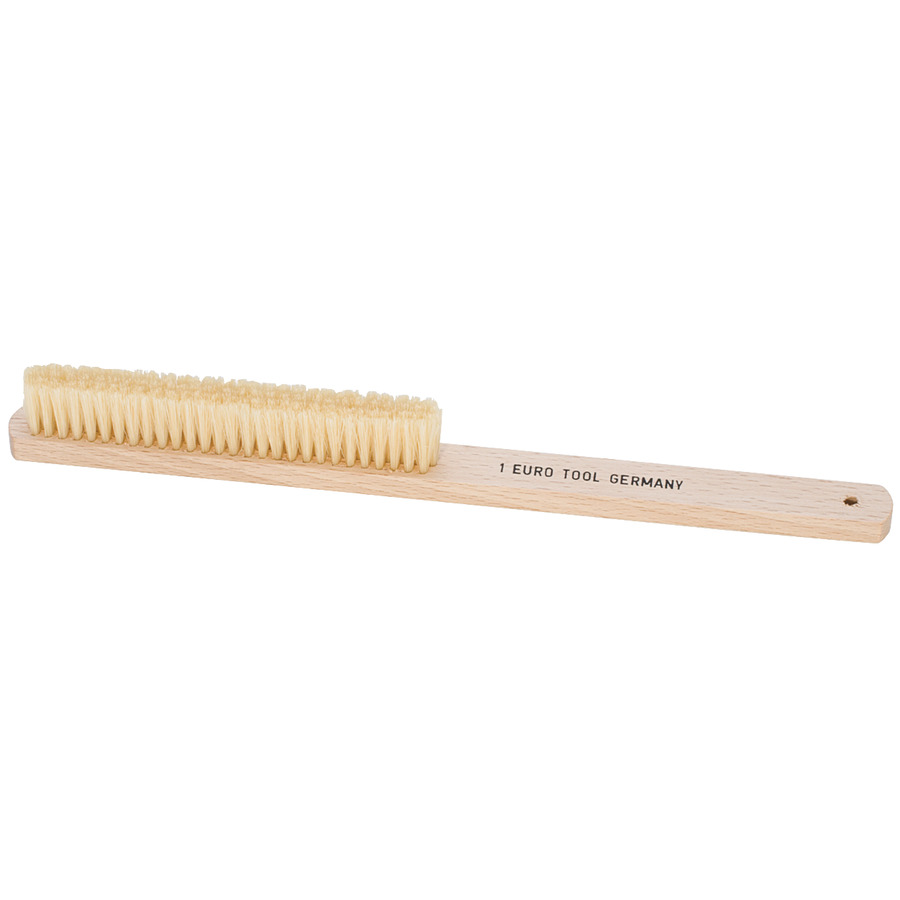 Euro Tool BRS359.01 Bench Brush, Toothbrush, Soft/Wood, 1/2" x 4-1/2", Handle 10", 4 row