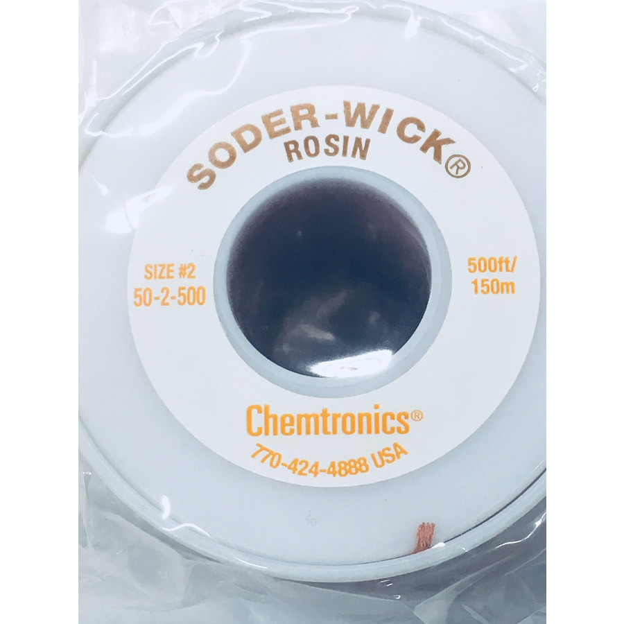 Chemtronics 502500 Solder Wick, Rosin SD, 0.06" x 500 ft Roll, 2