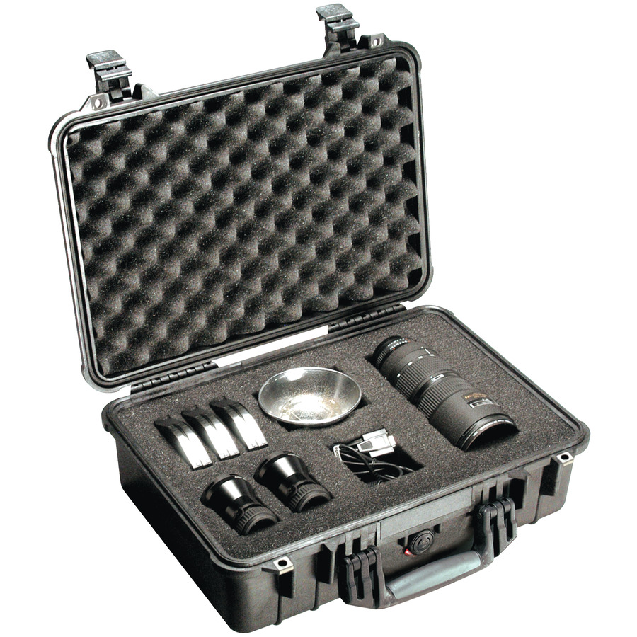 Pelican 1500 All Weather Foam Filled Case, Black, 17 x 11-7/16 x 6-1/8"