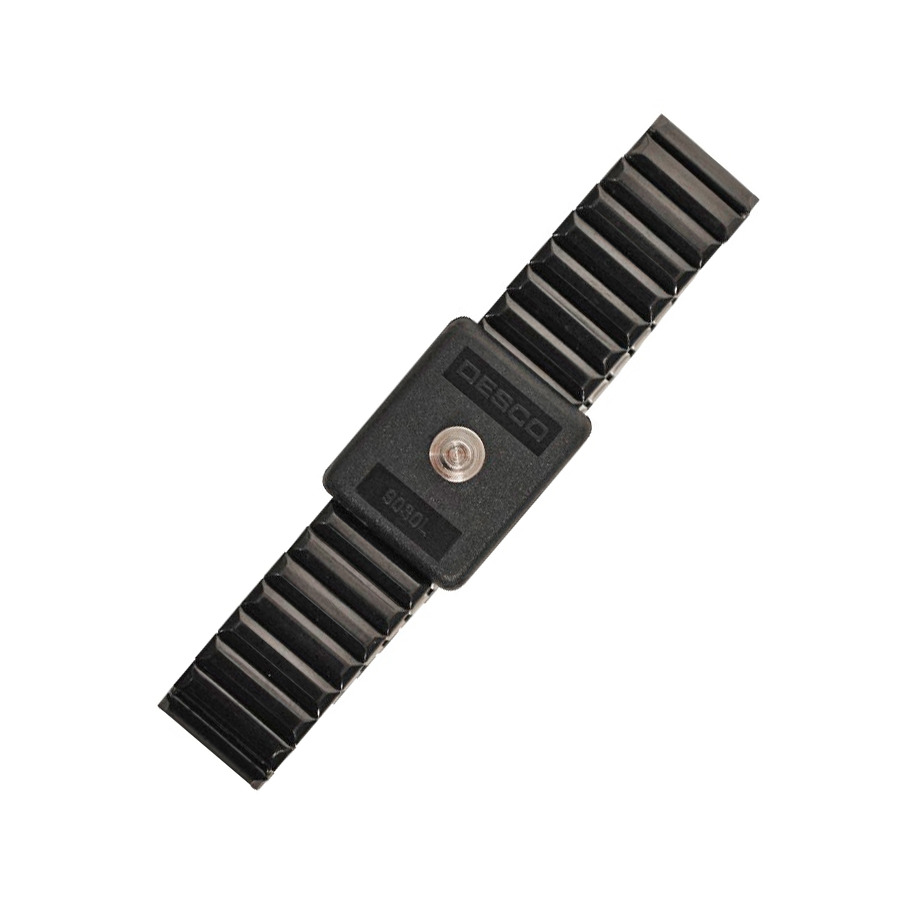 Desco 09043 Wristband, Premium Metal Exp, 4mm, Large